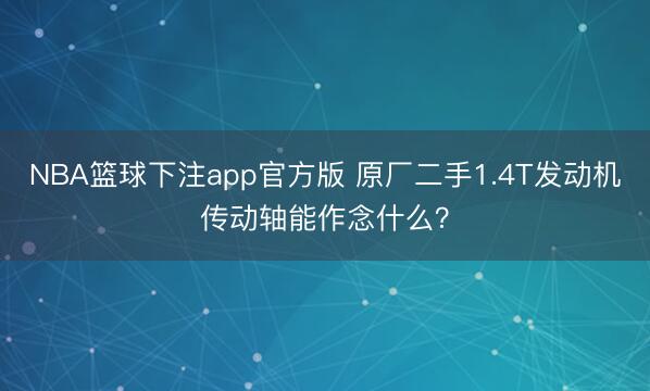 NBA篮球下注app官方版 原厂二手1.4T发动机传动轴能作念什么？