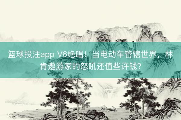 篮球投注app V6绝唱！当电动车管辖世界，林肯遨游家的怒吼还值些许钱？